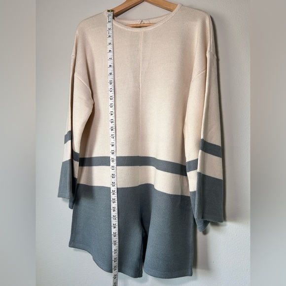 LUCCA Cream and Gray Jumpsuit KNITTED 
NAVY - - Picture 6 of 14